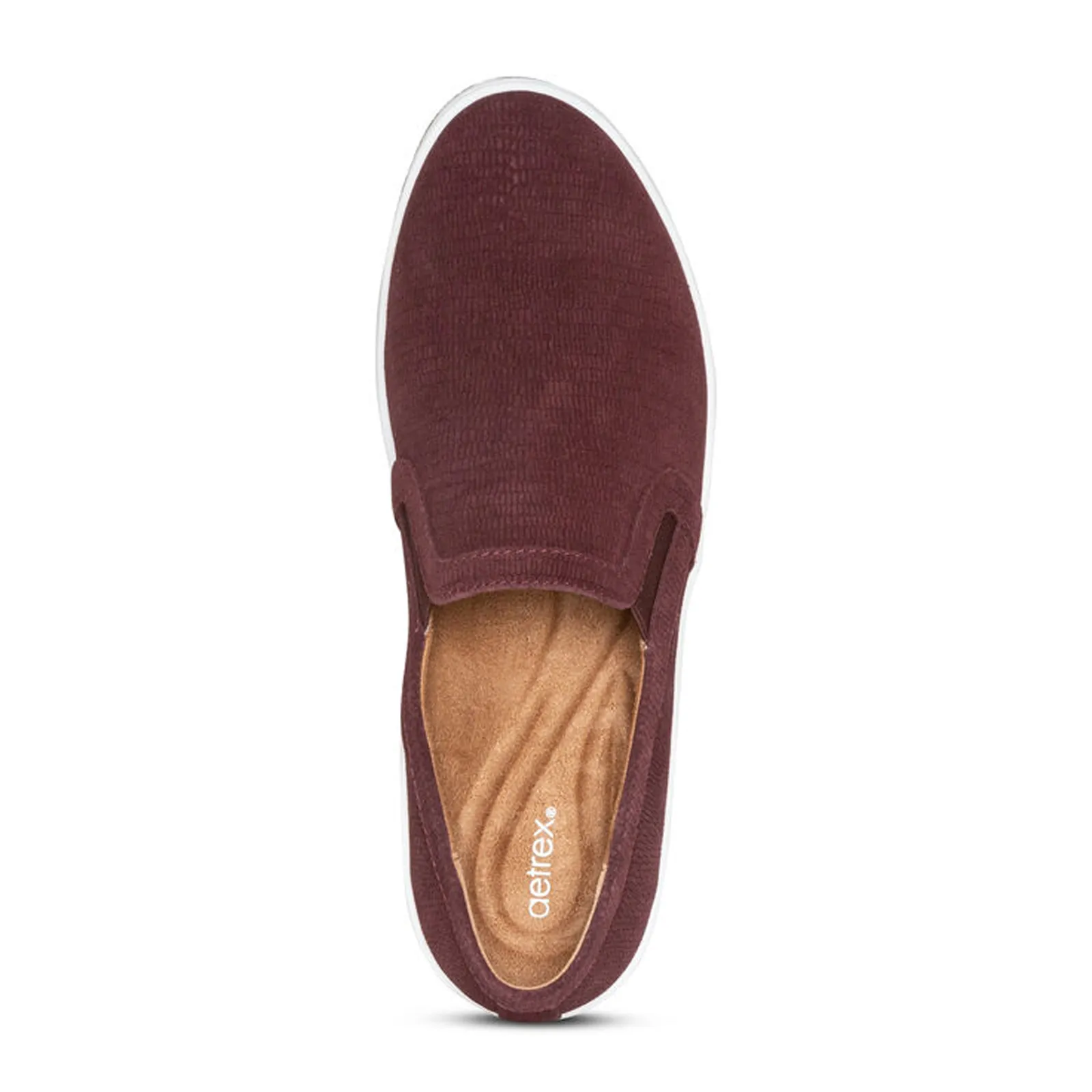 Aetrex Kenzie Slip On (Women) - Burgundy Croc