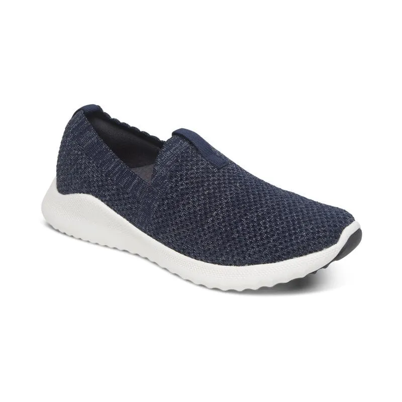 Aetrex Women's Angie Slip Ons- Navy