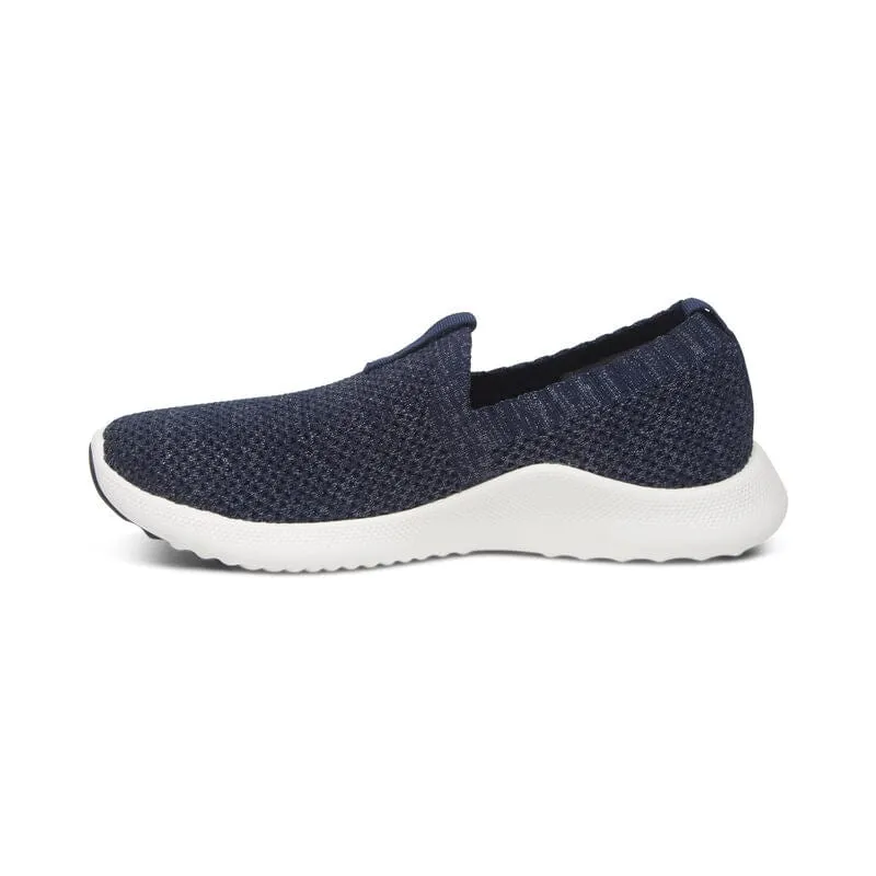 Aetrex Women's Angie Slip Ons- Navy