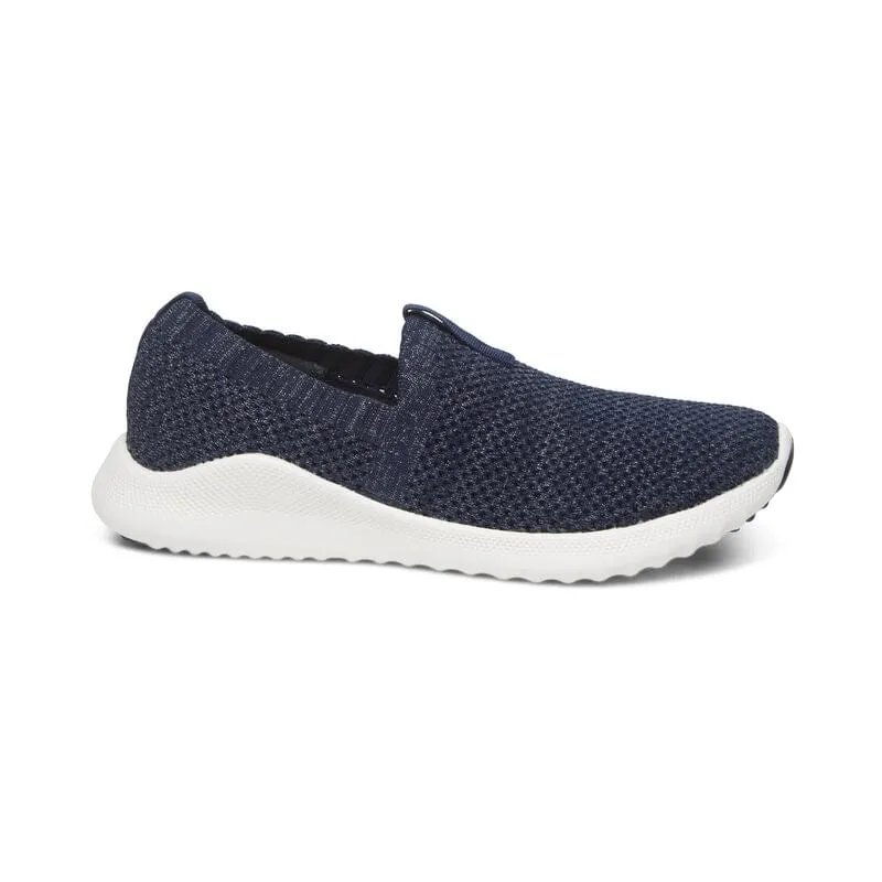 Aetrex Women's Angie Slip Ons- Navy