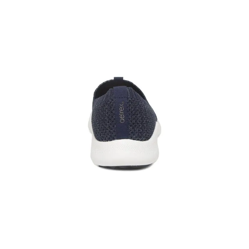 Aetrex Women's Angie Slip Ons- Navy