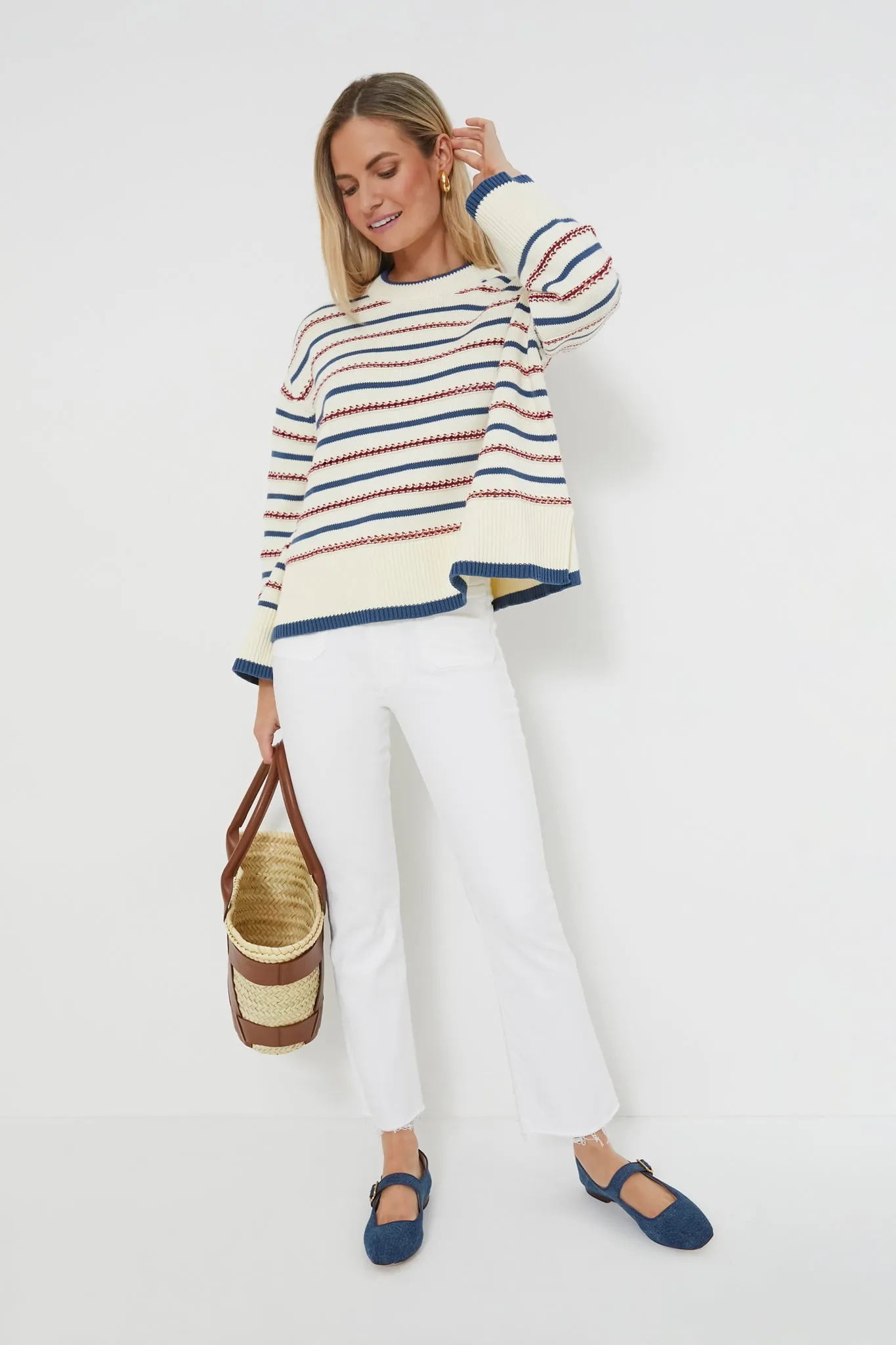 Americana Pointelle Maxine Sweater