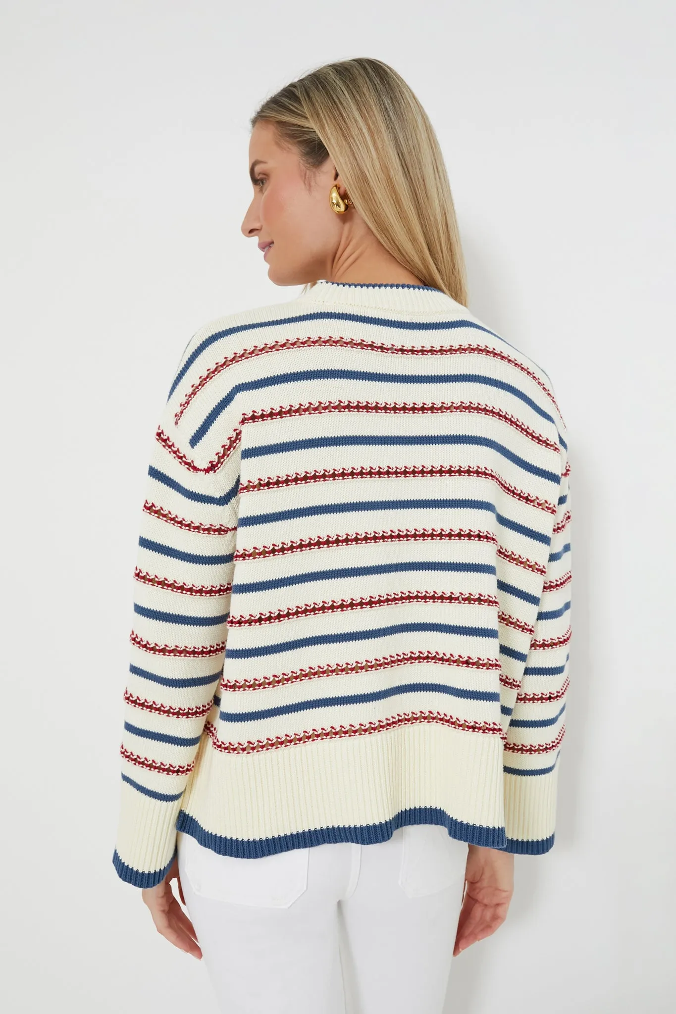 Americana Pointelle Maxine Sweater