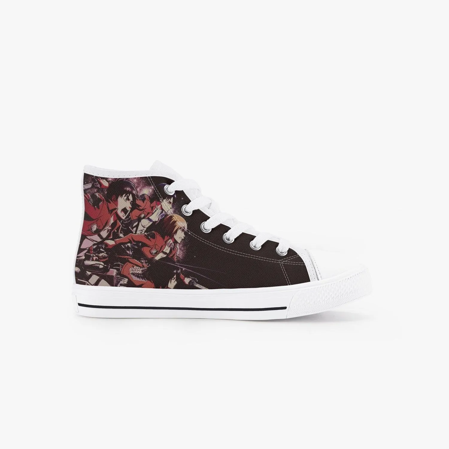 Attack On Titan Eren Levi Armin Kids A-Star High Anime Shoes