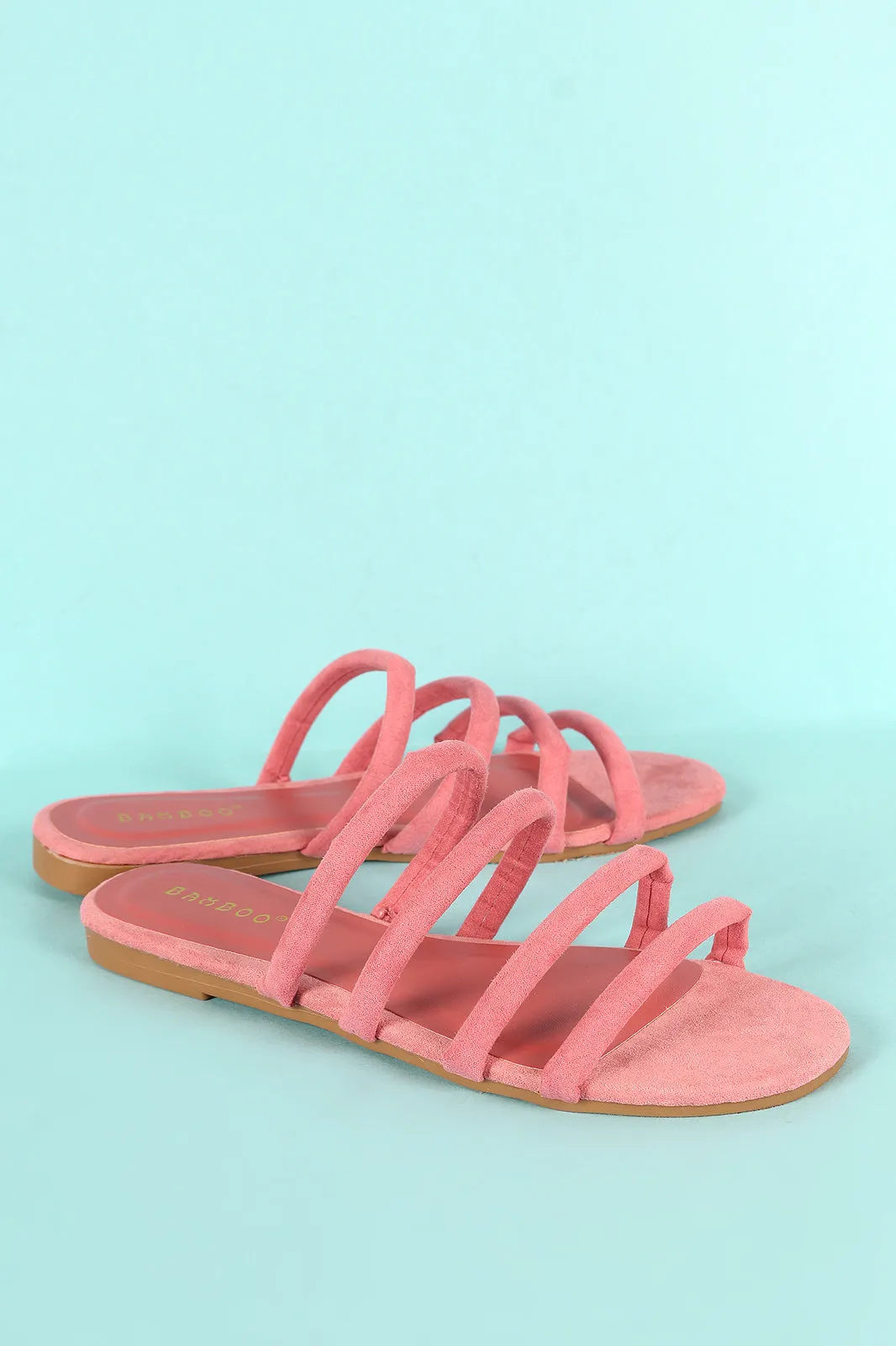 Bamboo Suede Strappy Tube Slide Sandal