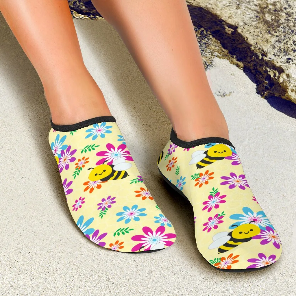 Bees & Flowers Aqua Shoes