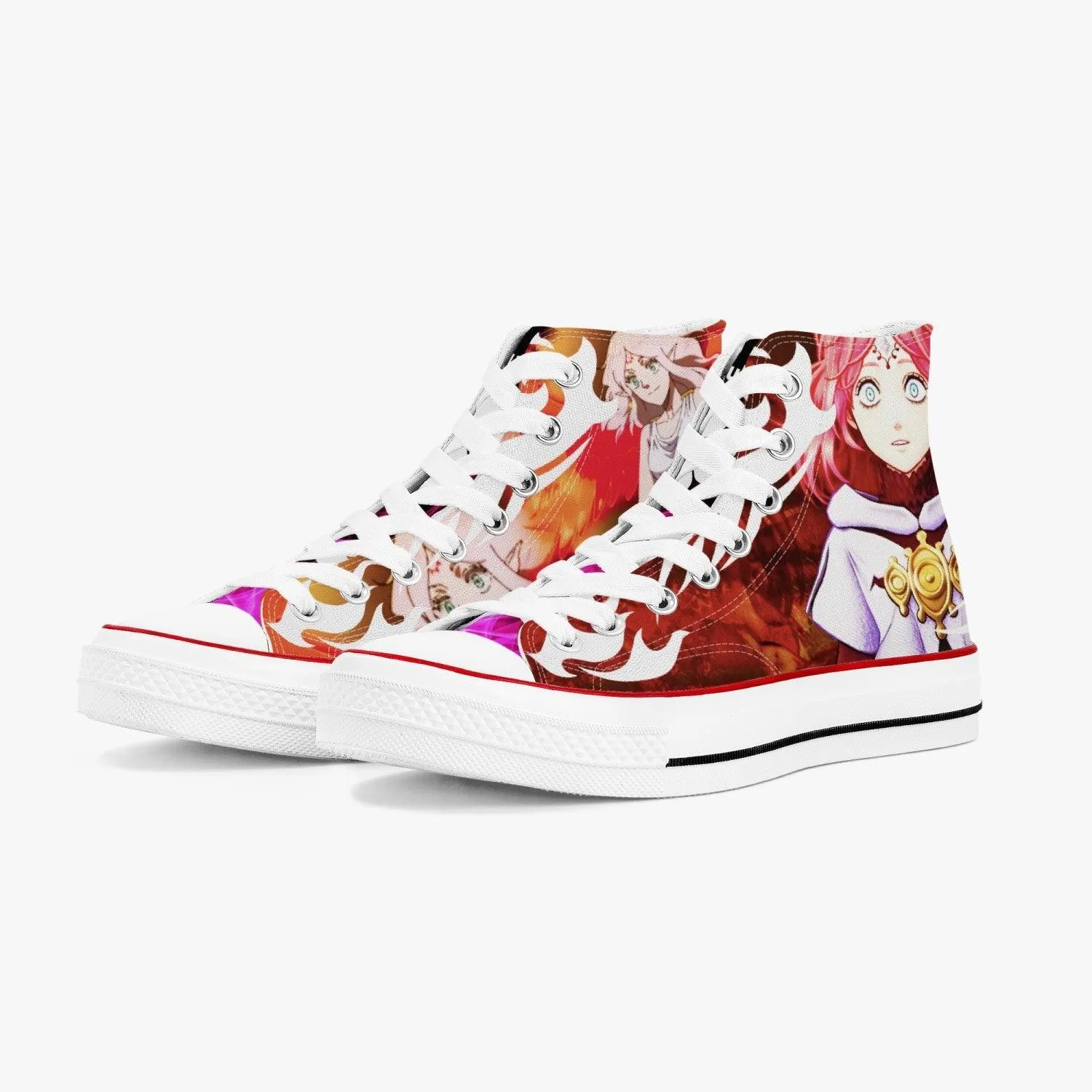 Black Clover Fana A-Star High White Anime Shoes