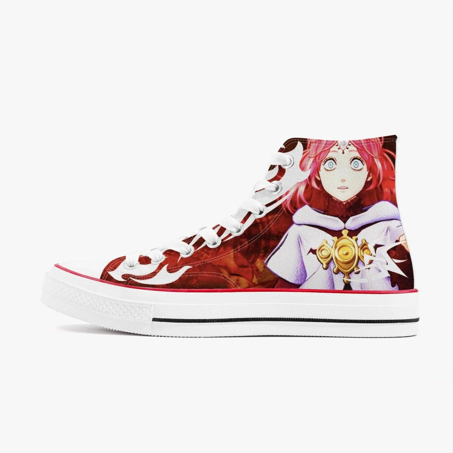 Black Clover Fana A-Star High White Anime Shoes