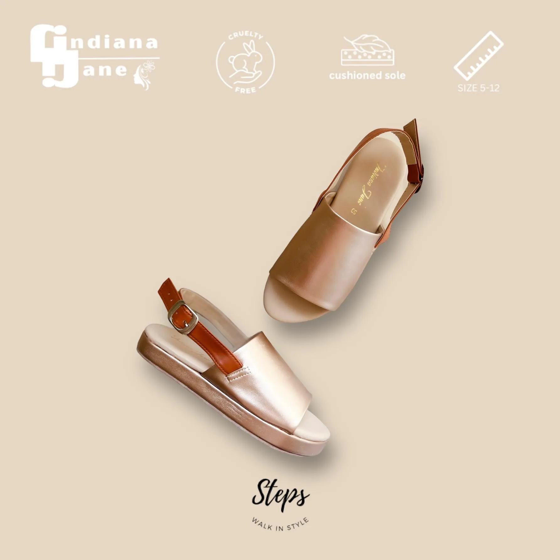 DELILAH Copper 1" Platform Sandals