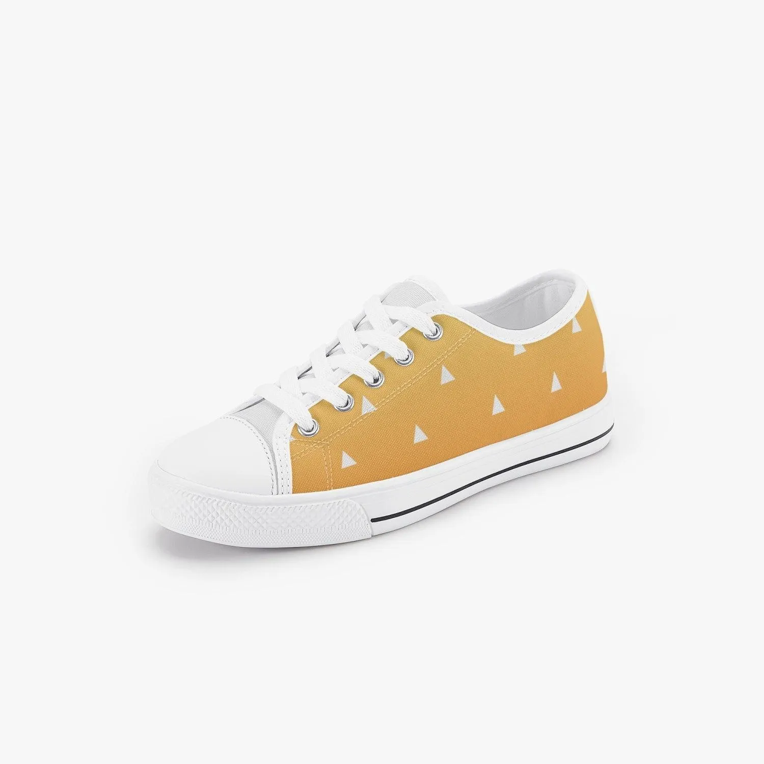 Demon Slayer Zenitsu Agatsuma Kid’s Low-Top Canvas Anime Shoes