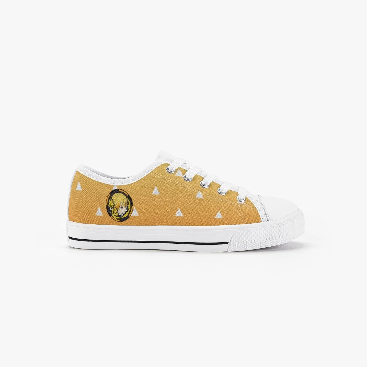 Demon Slayer Zenitsu Agatsuma Kid’s Low-Top Canvas Anime Shoes