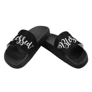 Flip-Flop Sandals, Blessed Graphic Style Women's Slides