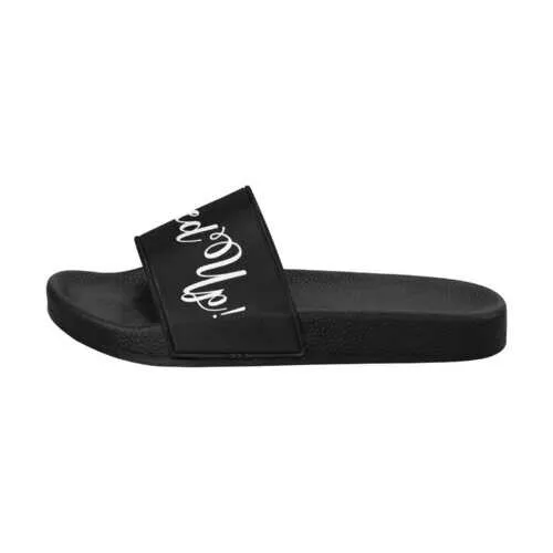 Flip-Flop Sandals, Blessed Up Graphic Style Women's Slides