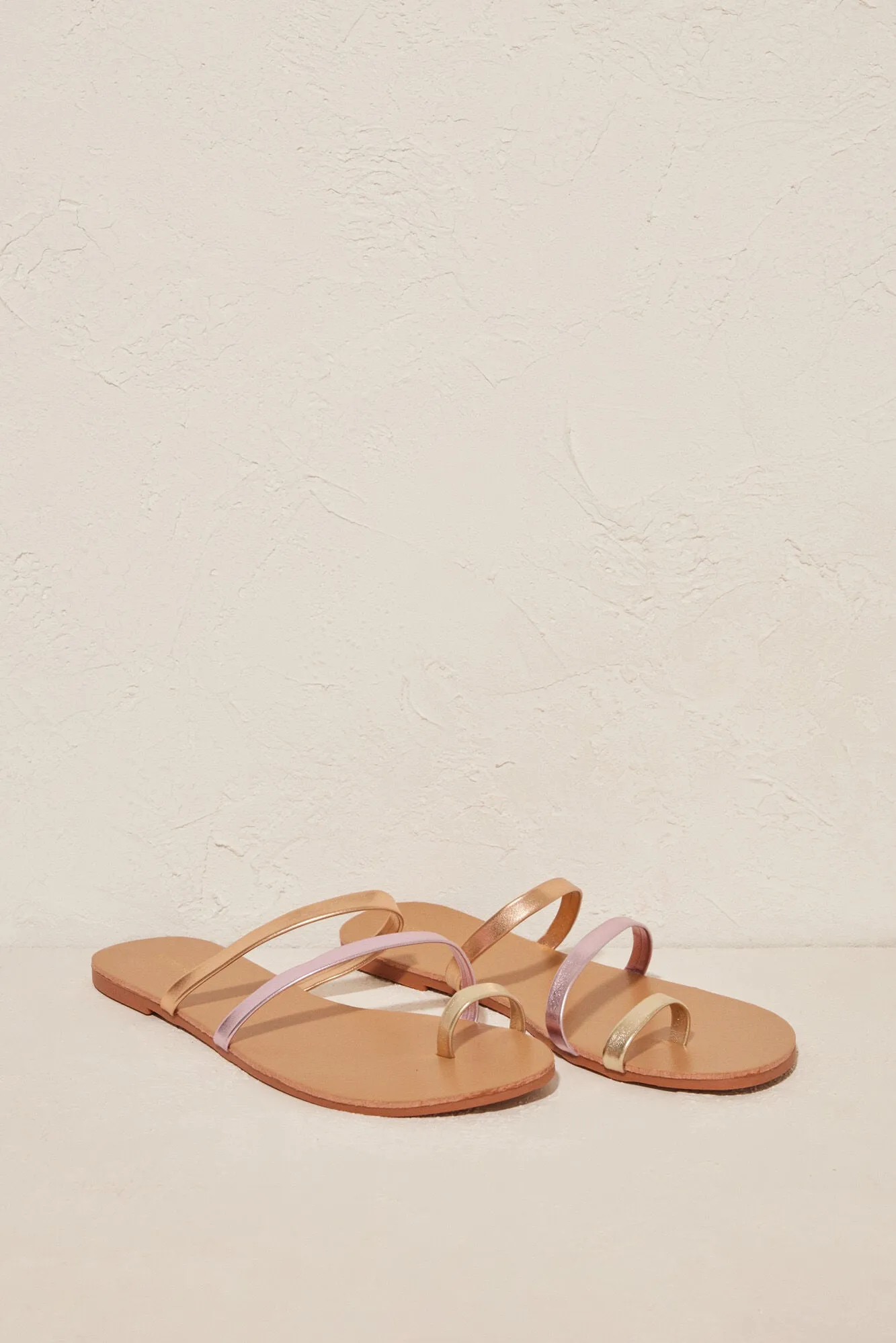 Glitter flat sandals