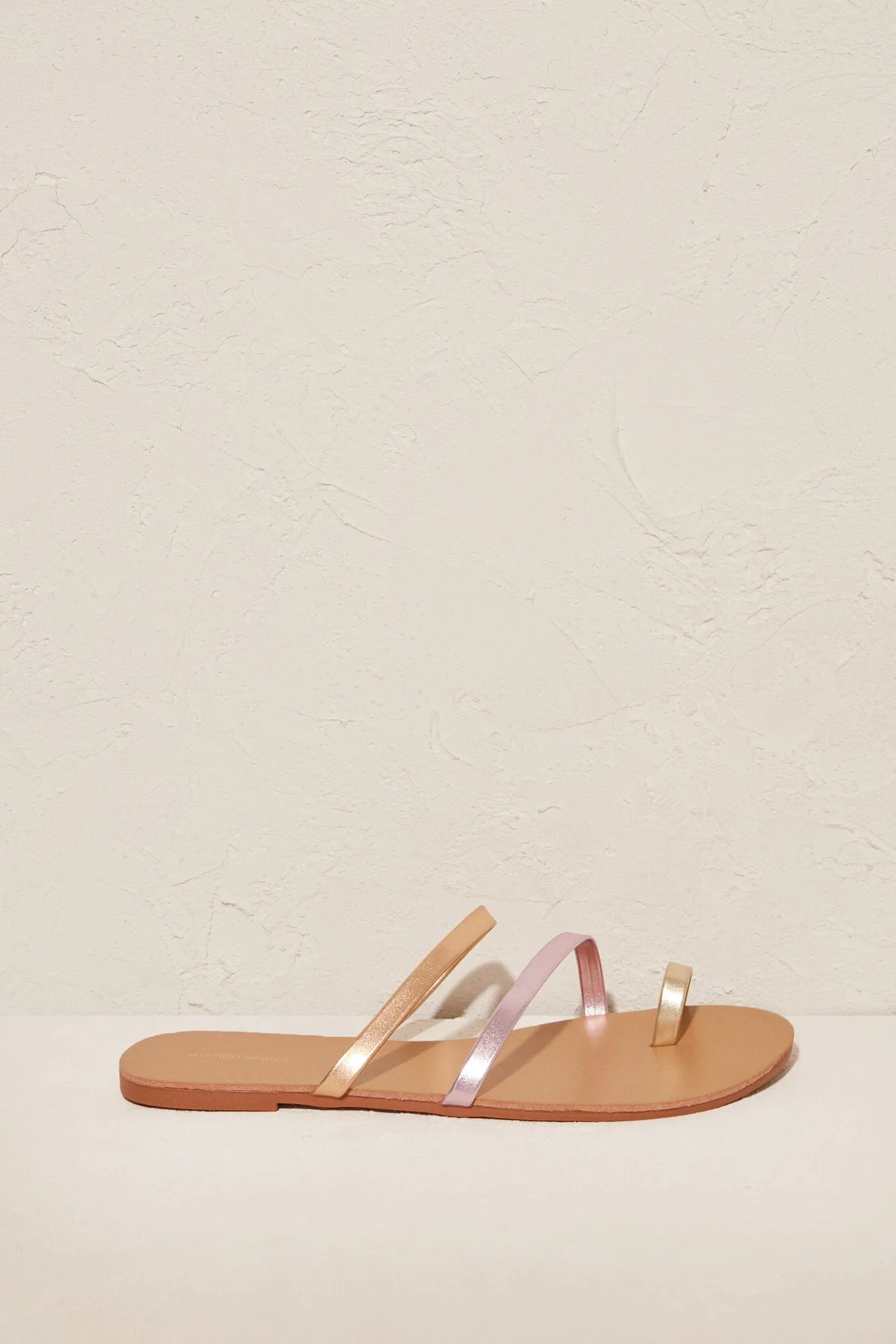 Glitter flat sandals