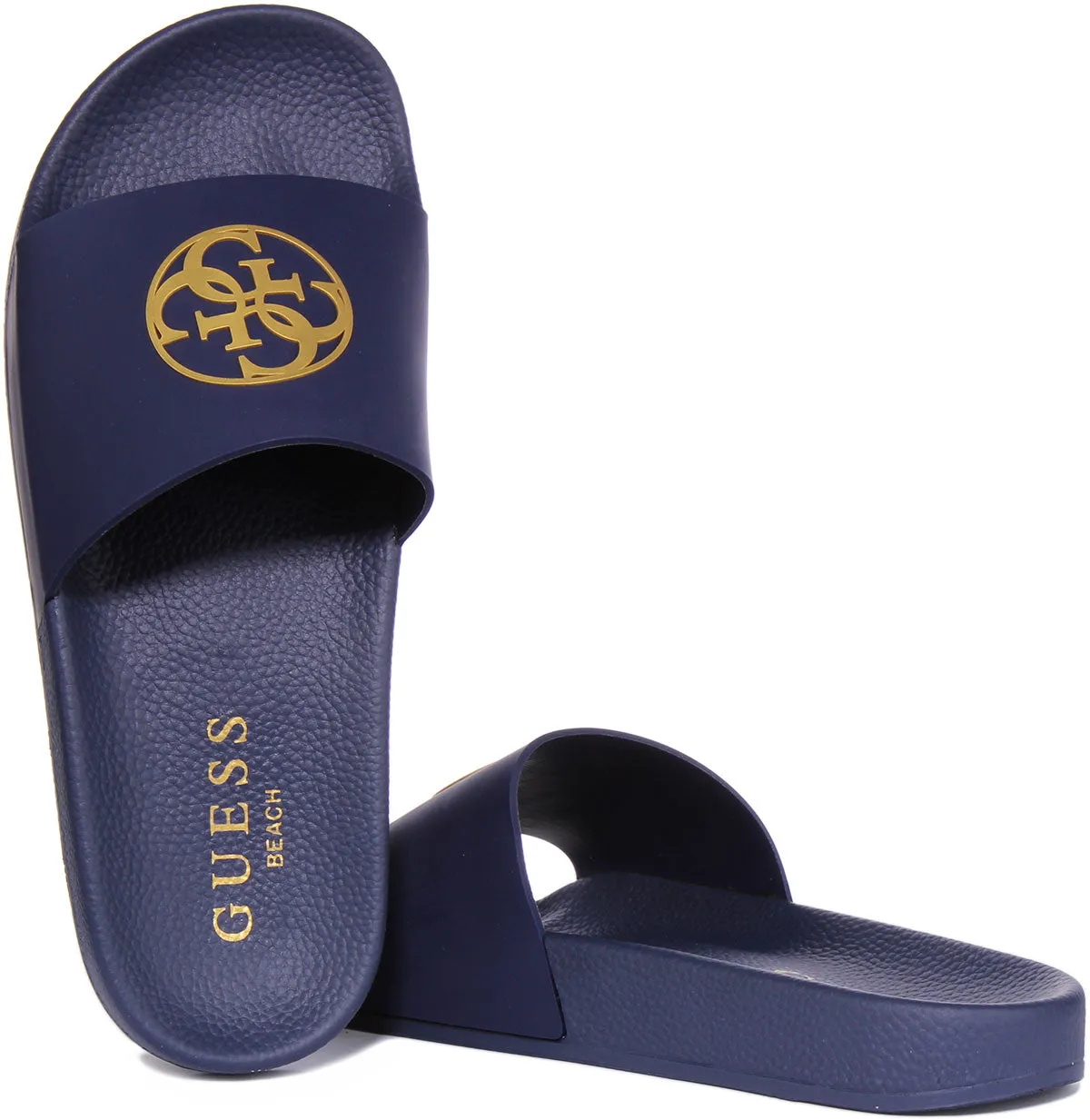 Guess Womens Beach Slider In Navy For Women