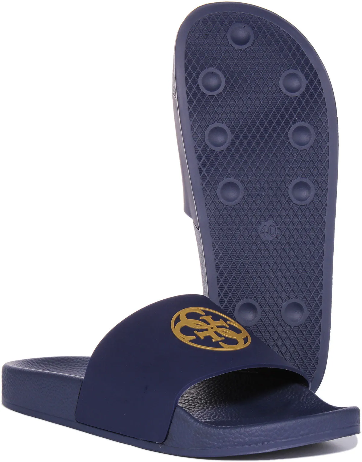 Guess Womens Beach Slider In Navy For Women