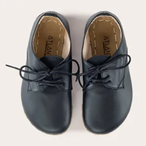 Kid's Black Barefoot Oxfords