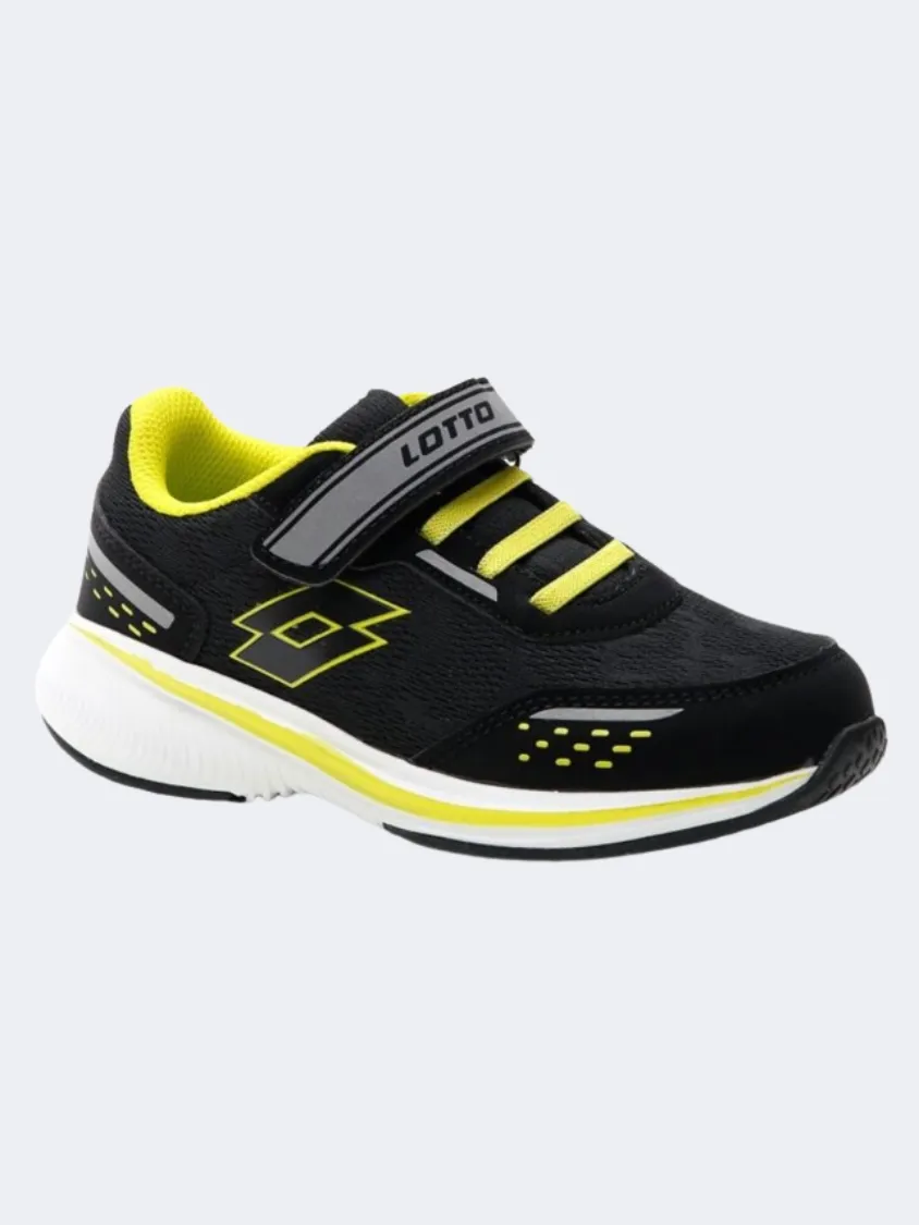 Lotto Speedevo 600 Amf Ps Boys Running Shoes Black/Yellow/Grey