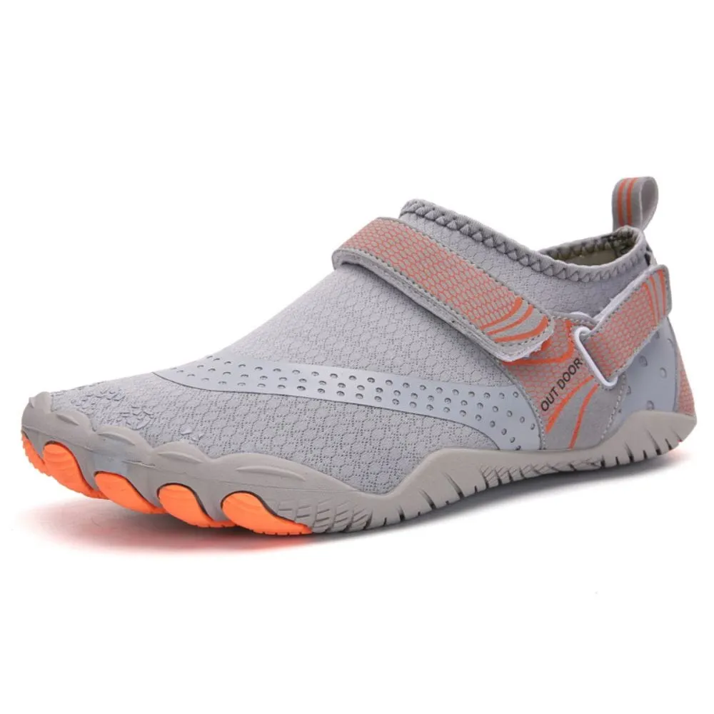 Men Women Water Shoes Barefoot Quick Dry Aqua Shoes - Grey Size EU40 = US7