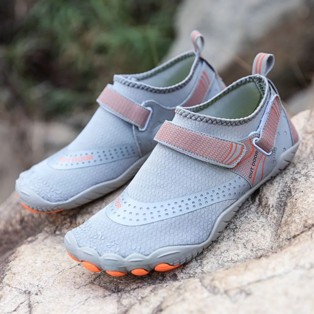 Men Women Water Shoes Barefoot Quick Dry Aqua Shoes - Grey Size EU40 = US7