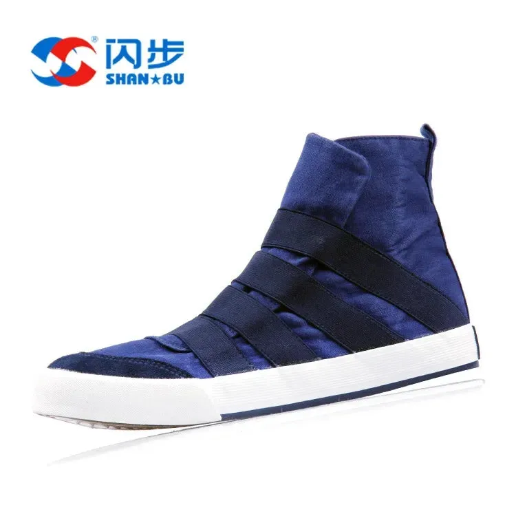 Men's High Cut Strap Canvas Shoes -Casual Lightweight Flat Shoe