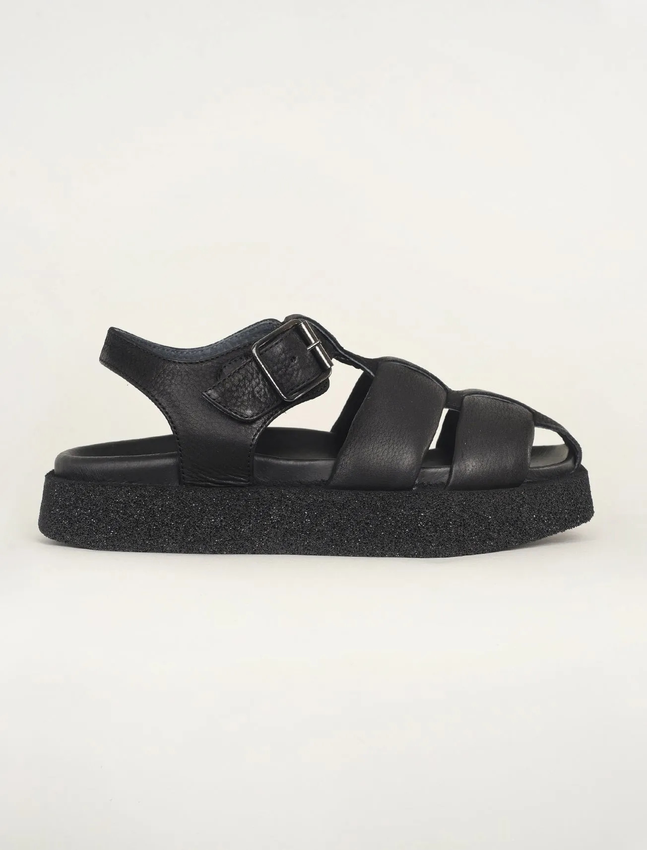 Modern Fisherman Sandal, Black