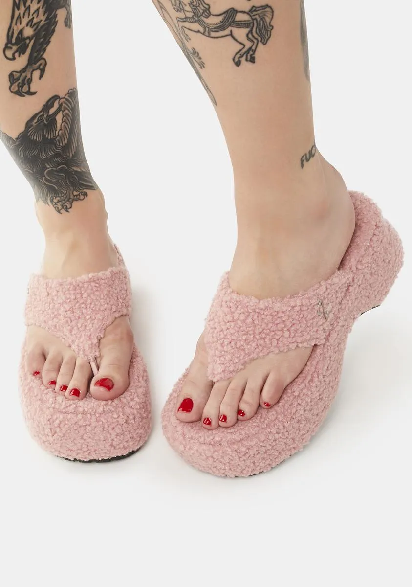 Pink Motor Flip Flops