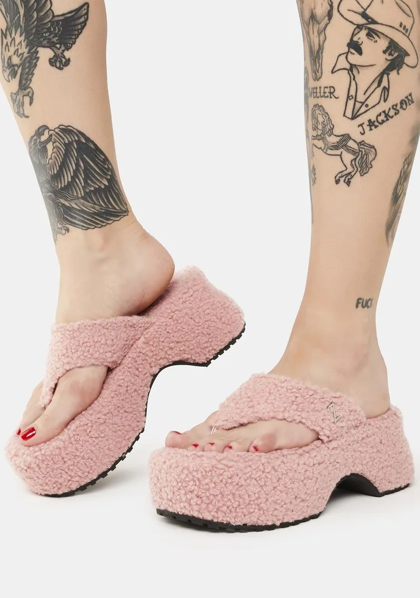 Pink Motor Flip Flops