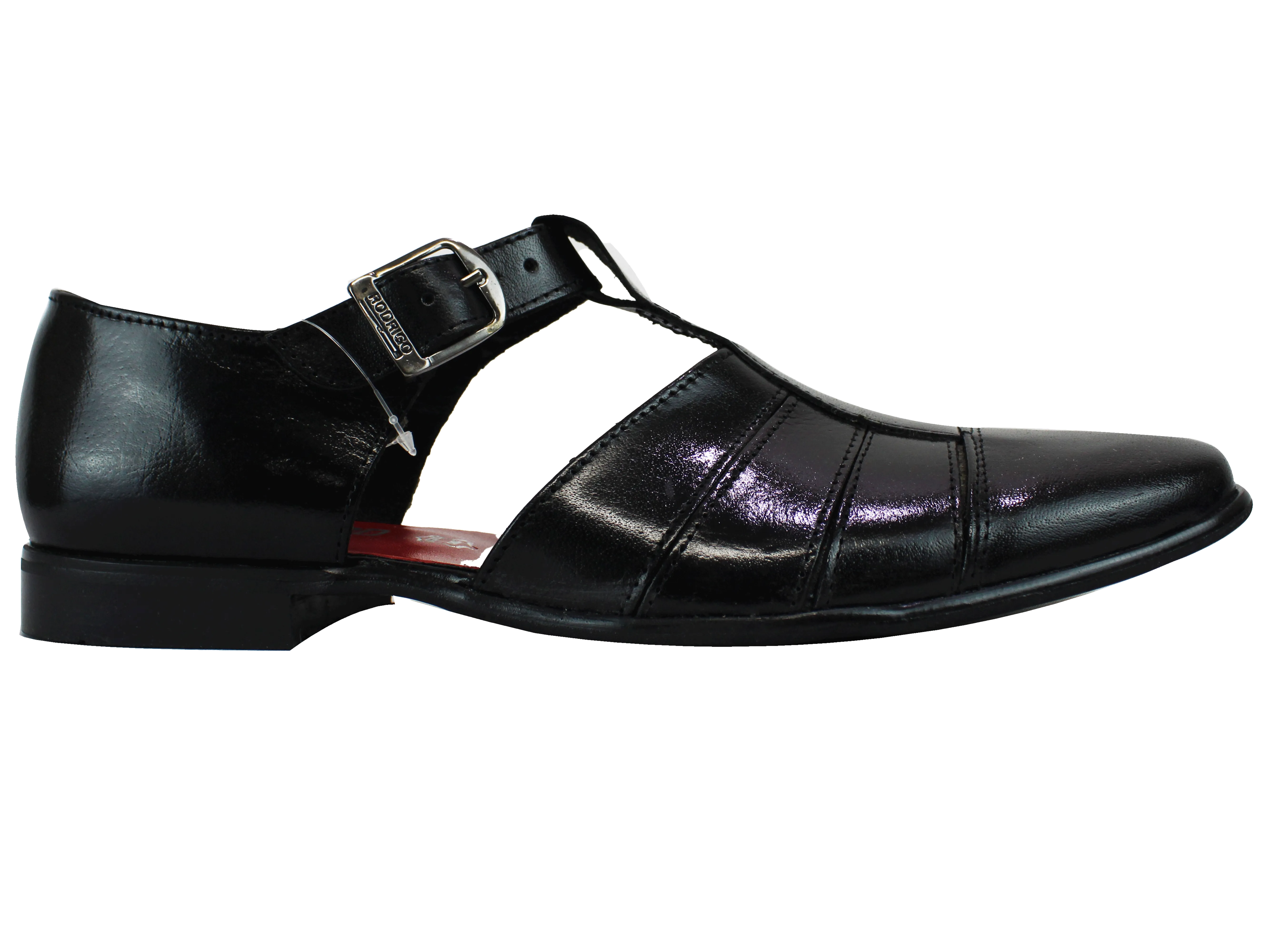 Rodrigo Black Leather Shoe Sandal