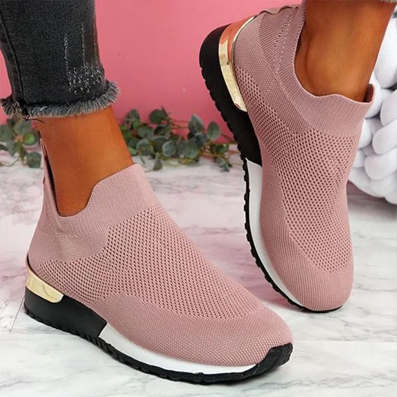 Sneakers Women Vulcanized Shoes Ladies Solid Color Slip-On Sneakers for Female Casual Sport Shoes  Fashion Mujer Shoes