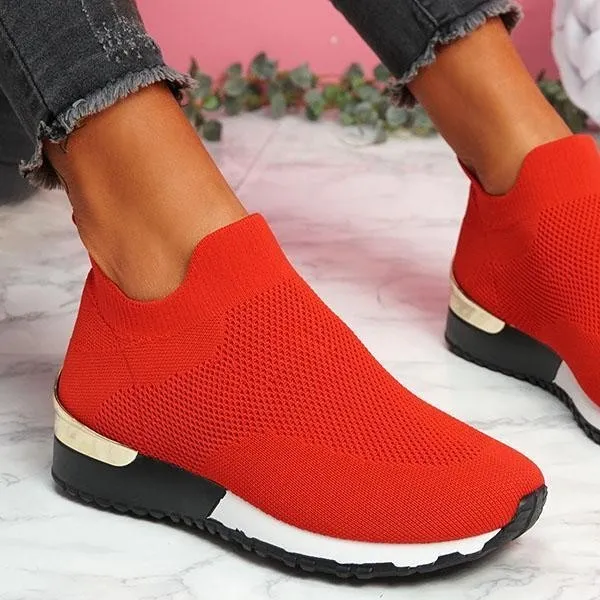 Sneakers Women Vulcanized Shoes Ladies Solid Color Slip-On Sneakers for Female Casual Sport Shoes  Fashion Mujer Shoes