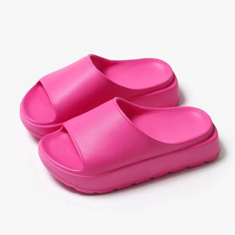 Summer Beach Thick Sole Eva Slippers Women Thick Platform Indoor Home Slides Woman Lightweight Non Slip Bathroom Flip Flops