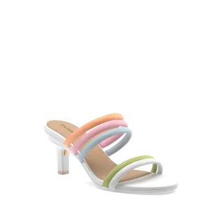 The Slide - White Multi Leather Rope 3 Stiletto