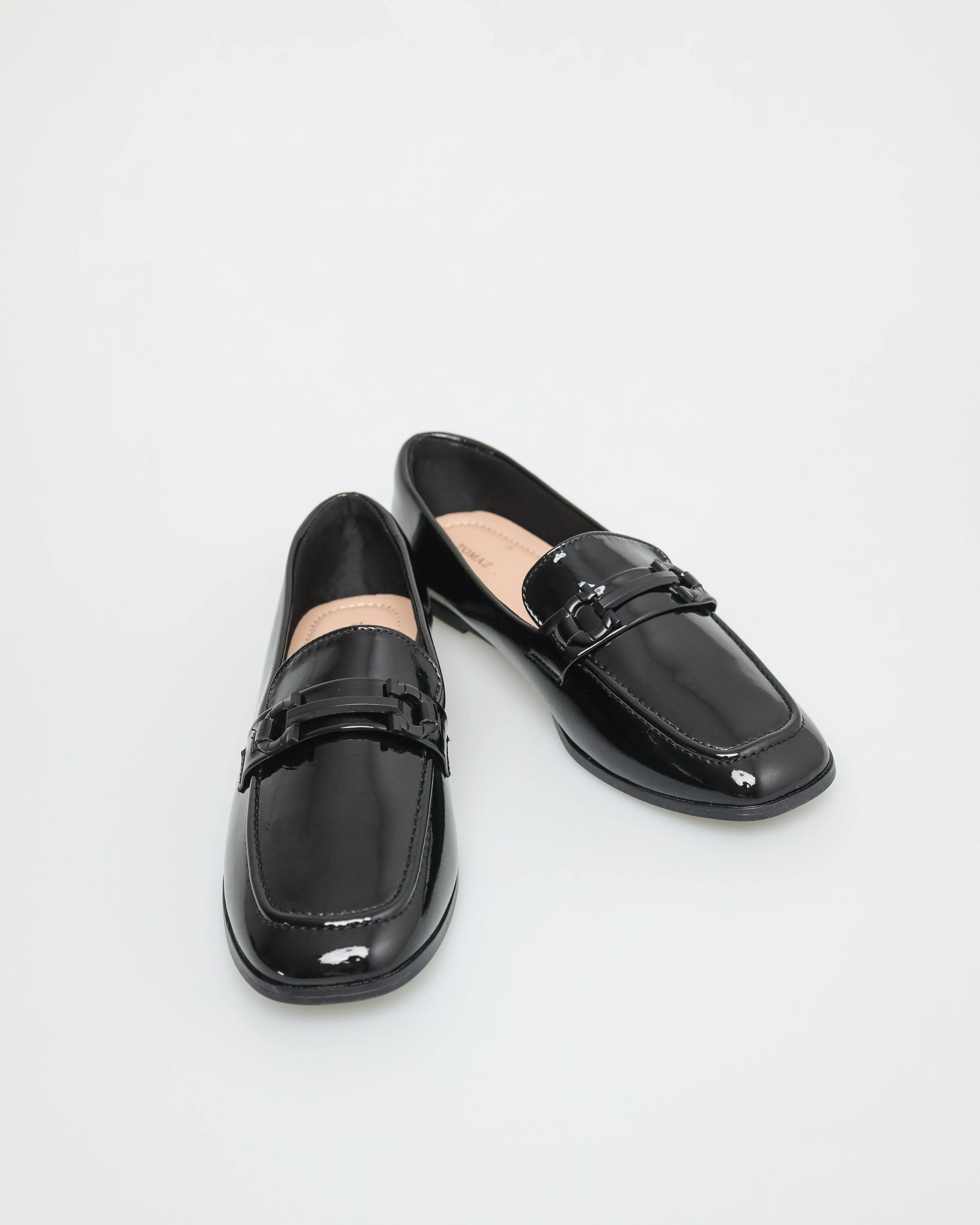 Tomaz NN249 Ladies Horsebits Flats (Black)