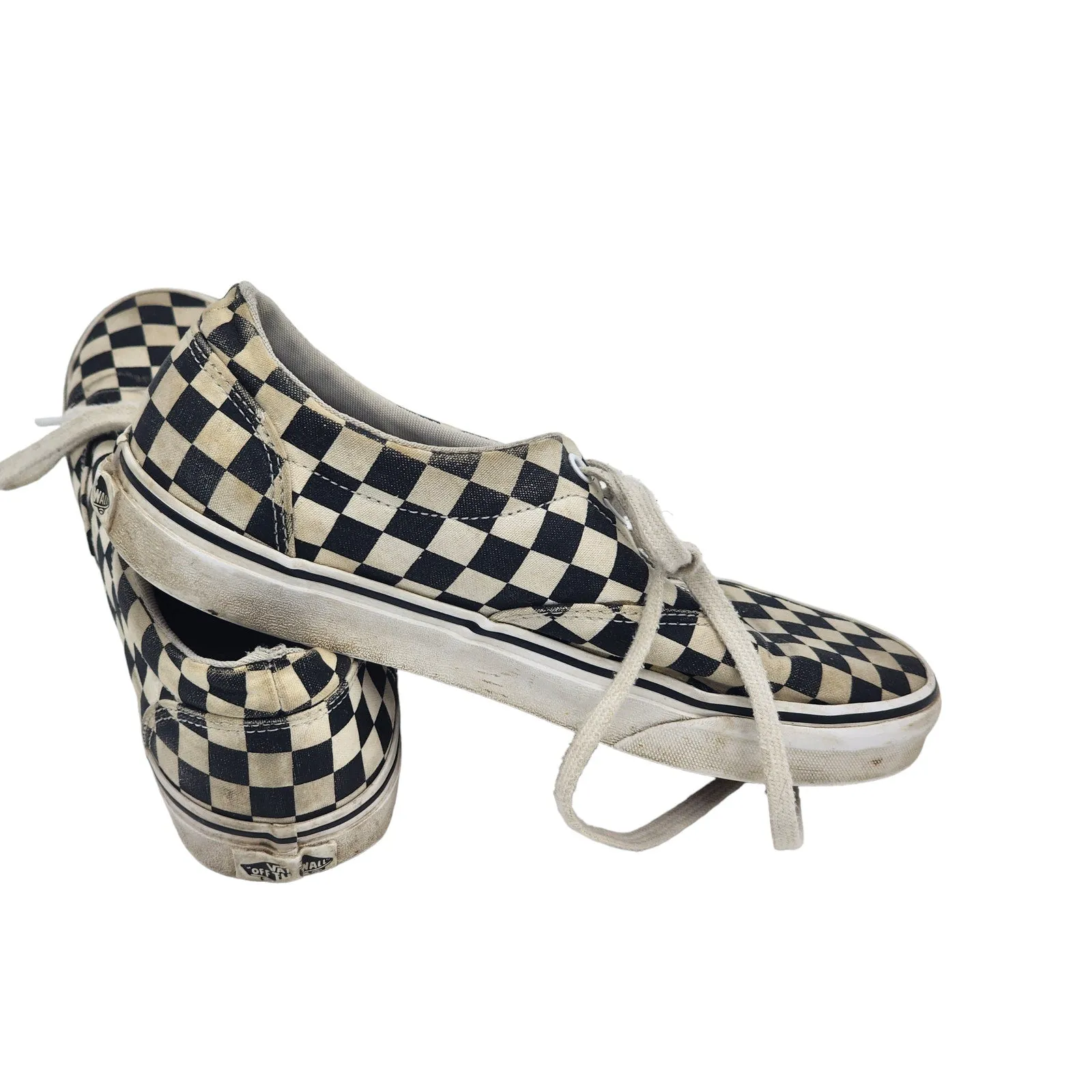 Vans Off The Wall Shoes Womens 8 Checkerboard Canvas Skater Low Top Sneakers