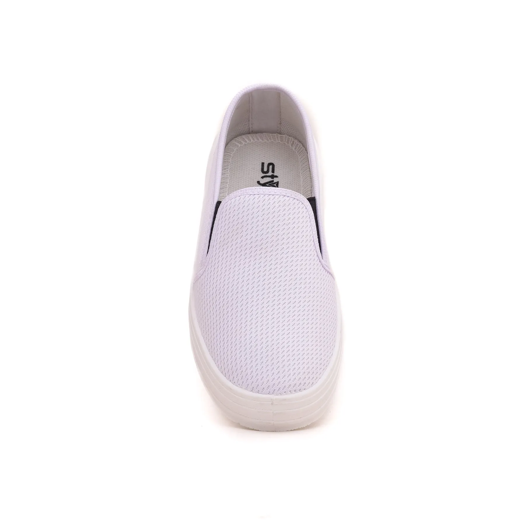 White Casual Slip Ons WN6132