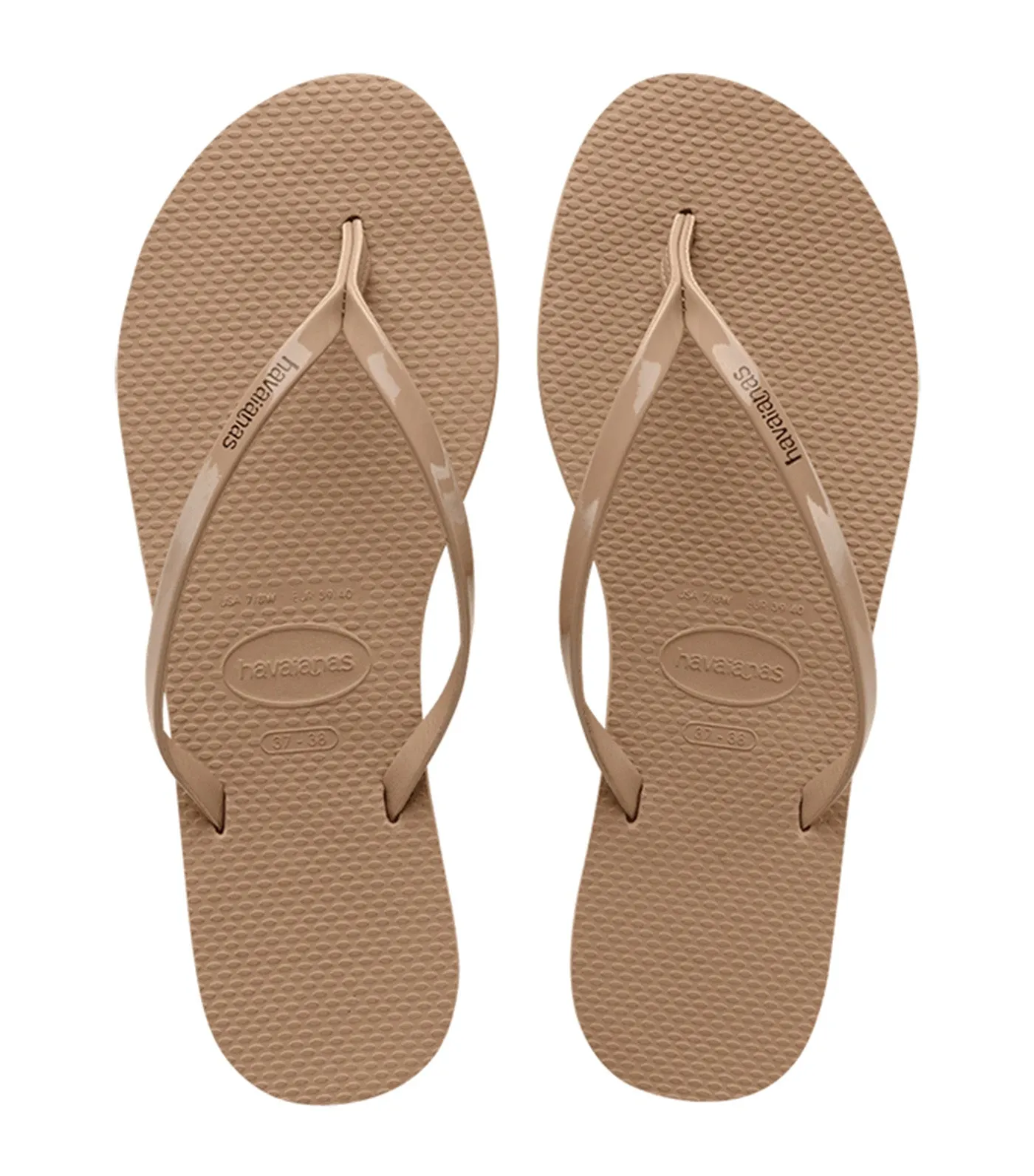 You Metallic Flip Flops Rose Gold