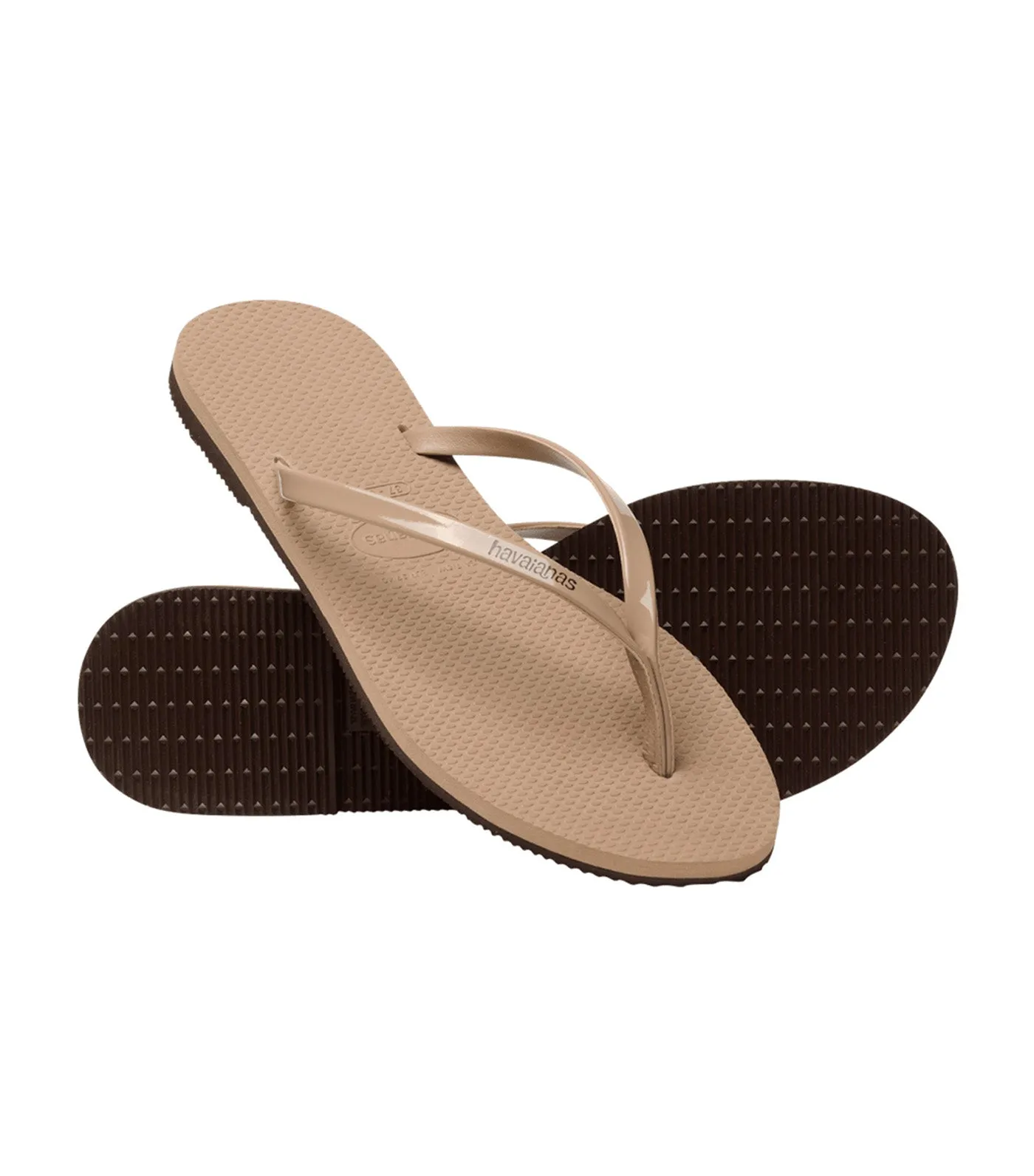 You Metallic Flip Flops Rose Gold